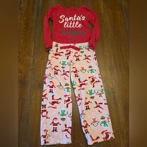 🎉5/$10 Carter's Red and Pink Santa Pajama Set